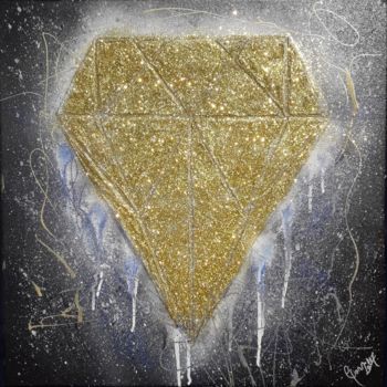 绘画 标题为“Diamond” 由Gonzalez, 原创艺术品, 丙烯 安装在木质担架架上