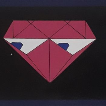 "Diamond Pacman" başlıklı Tablo Gonzalez tarafından, Orijinal sanat, Akrilik Ahşap Sedye çerçevesi üzerine monte edilmiş