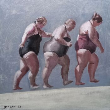 Peinture intitulée "Los tres soles" par Gonzho, Œuvre d'art originale, Acrylique