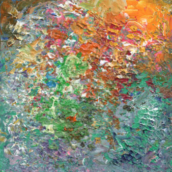 Pittura intitolato "Explosion Of Joy 12" da Miki De Goodaboom, Opera d'arte originale, Acrilico Montato su Cartone