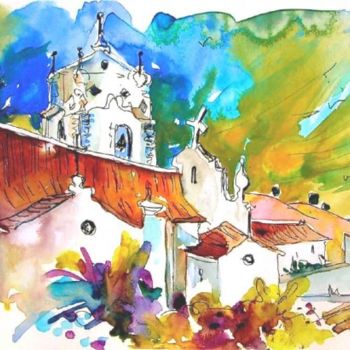 Картина под названием "Church in Vila do B…" - Miki De Goodaboom, Подлинное произведение искусства, Масло