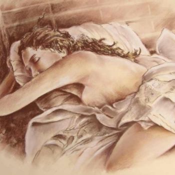 Painting titled "Sleeping Beauty" by Miki De Goodaboom, Original Artwork, Oil