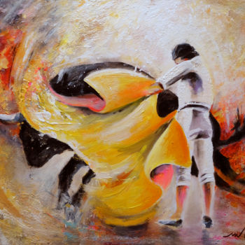 Ζωγραφική με τίτλο "2009 Toro acrylic 01" από Miki De Goodaboom, Αυθεντικά έργα τέχνης, Λάδι