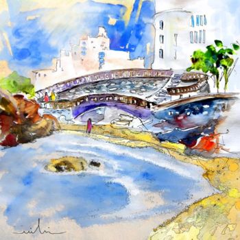 Schilderij getiteld "Biarritz 07" door Miki De Goodaboom, Origineel Kunstwerk, Olie