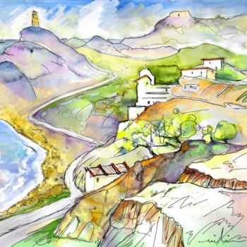 Pintura intitulada "Cabo de Gata-Nijar…" por Miki De Goodaboom, Obras de arte originais, Óleo