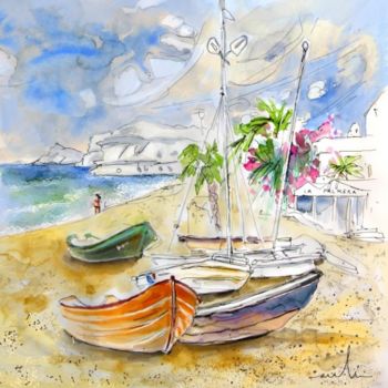 Schilderij getiteld "Agua Amarga 15" door Miki De Goodaboom, Origineel Kunstwerk, Olie