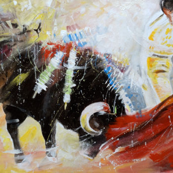 Pintura titulada "2010 Toro Acrylics…" por Miki De Goodaboom, Obra de arte original, Oleo