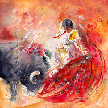 Painting titled "Moment of Truth" by Miki De Goodaboom, Original Artwork, Watercolor