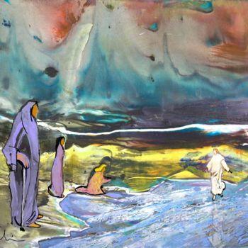 "Jesus walking on Th…" başlıklı Tablo Miki De Goodaboom tarafından, Orijinal sanat, Petrol
