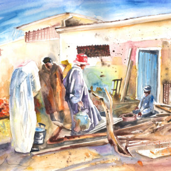 绘画 标题为“Moroccan Market 02” 由Miki De Goodaboom, 原创艺术品, 油