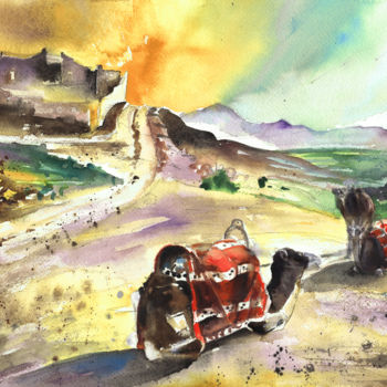 Pintura intitulada "Camels in Morocco" por Miki De Goodaboom, Obras de arte originais, Óleo