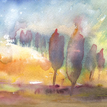 Peinture intitulée "Dawn 29" par Miki De Goodaboom, Œuvre d'art originale, Aquarelle
