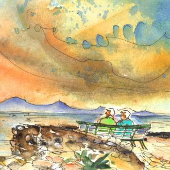 Painting titled "Dreaming of Sailing" by Miki De Goodaboom, Original Artwork, Watercolor