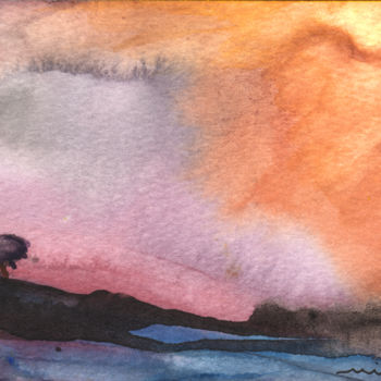 Painting titled "Sunset 36" by Miki De Goodaboom, Original Artwork, Oil