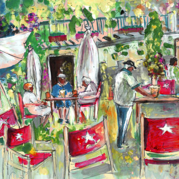 Painting titled "Cafe in Cazorla" by Miki De Goodaboom, Original Artwork, Oil