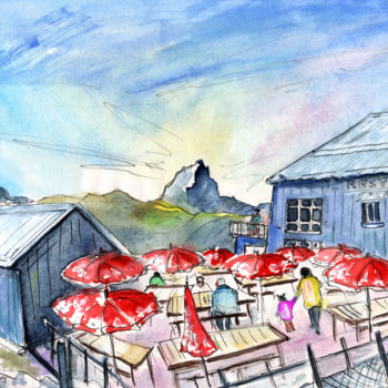 「Restaurant Panorami…」というタイトルの絵画 Miki De Goodaboomによって, オリジナルのアートワーク, 水彩画