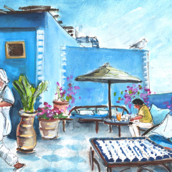 Painting titled "Breakfast In Essaou…" by Miki De Goodaboom, Original Artwork, Gouache