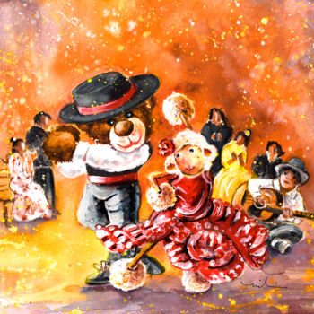 绘画 标题为“Mary And Truffle Mc…” 由Miki De Goodaboom, 原创艺术品, 水彩