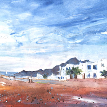 Painting titled "La Isleta Del Moro…" by Miki De Goodaboom, Original Artwork, Ink
