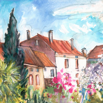 Painting titled "View From The Trfle…" by Miki De Goodaboom, Original Artwork, Gouache