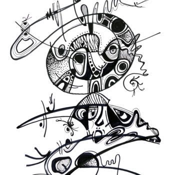Zeichnungen mit dem Titel "Koméraj" von Goodÿ, Original-Kunstwerk, Marker