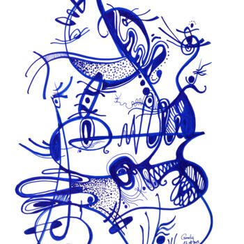 Zeichnungen mit dem Titel "mizik karayib" von Goodÿ, Original-Kunstwerk, Marker