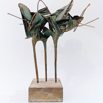 Sculpture intitulée "Abstraction with Fu…" par Gor Avetisyan, Œuvre d'art originale, Métaux