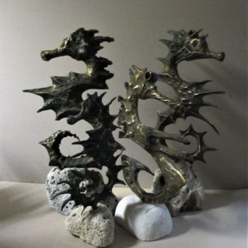 Rzeźba zatytułowany „Seahorse” autorstwa Goran Nemarnik, Oryginalna praca, Brąz