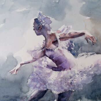 Painting titled "Ballerinas dream" by Goran Žigolić (watercolors), Original Artwork, Watercolor