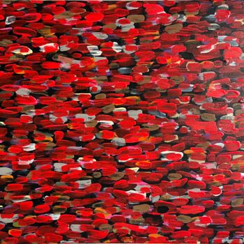 Painting titled "Red river" by Gordeco®, Original Artwork, Acrylic