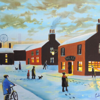 Pintura titulada "Old pub" por Gordon Bruce, Obra de arte original, Oleo