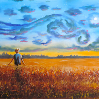 Painting titled "Van Gogh dreams of…" by Gordon Bruce, Original Artwork, Oil