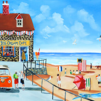 Painting titled "Happy British seasi…" by Gordon Bruce, Original Artwork, Oil