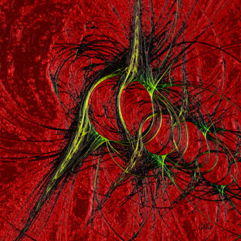 Digitale Kunst mit dem Titel "line explosion" von Gor Don(Gnie), Original-Kunstwerk, Digitale Malerei