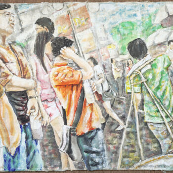 Peinture intitulée "Bangkok, Urban Mome…" par Gordonartist1, Œuvre d'art originale, Acrylique