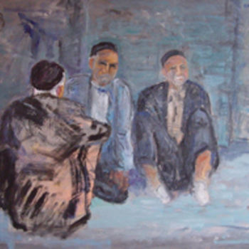 Peinture intitulée "-riposo iraniano-" par Bruno, Œuvre d'art originale, Huile
