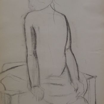 Drawing titled "sissy" by Bruno, Original Artwork, Charcoal