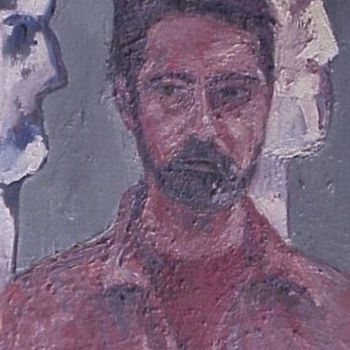 Malerei mit dem Titel "autoritratto" von Bruno, Original-Kunstwerk, Öl