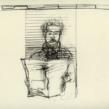 Disegno intitolato "lettori" da Bruno, Opera d'arte originale