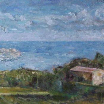 Pittura intitolato "ricordo del mare" da Bruno, Opera d'arte originale, Olio
