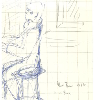 Disegno intitolato "bar" da Bruno, Opera d'arte originale, Biro