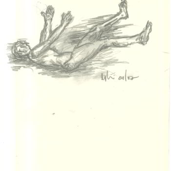 Drawing titled "ricaduta sulla stra…" by Bruno, Original Artwork, Pencil