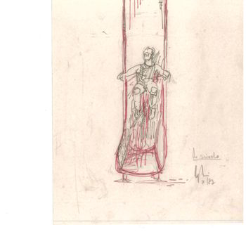 Drawing titled "lo scivolo" by Bruno, Original Artwork, Other