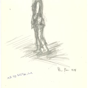 Disegno intitolato "primi-freddi" da Bruno, Opera d'arte originale, Matita