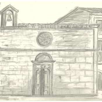 Σχέδιο με τίτλο "chiesa-di-s-gaetano…" από Bruno, Αυθεντικά έργα τέχνης, Μολύβι