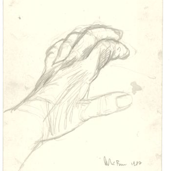 Drawing titled "studio-di-mano" by Bruno, Original Artwork, Pencil