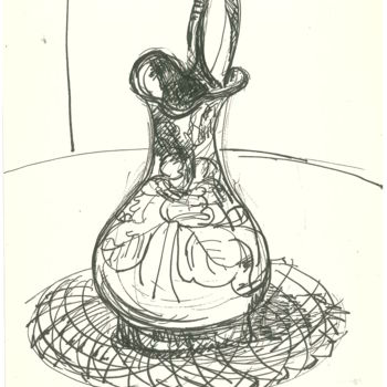 Drawing titled "vaso-artigianale" by Bruno, Original Artwork, Ink