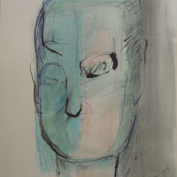 Disegno intitolato "testa d'uomo" da Bruno, Opera d'arte originale, Altro