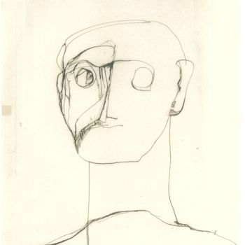 Desenho intitulada "giovane maschio" por Bruno, Obras de arte originais, Tinta