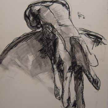 Desenho intitulada "guanti di gomma" por Bruno, Obras de arte originais, Tinta